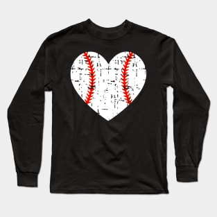 Heart Grunge Baseball Long Sleeve T-Shirt